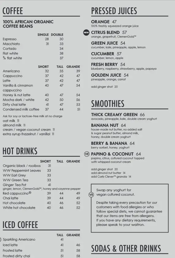 Woolworths Café Menu Prices 2024 South Africa